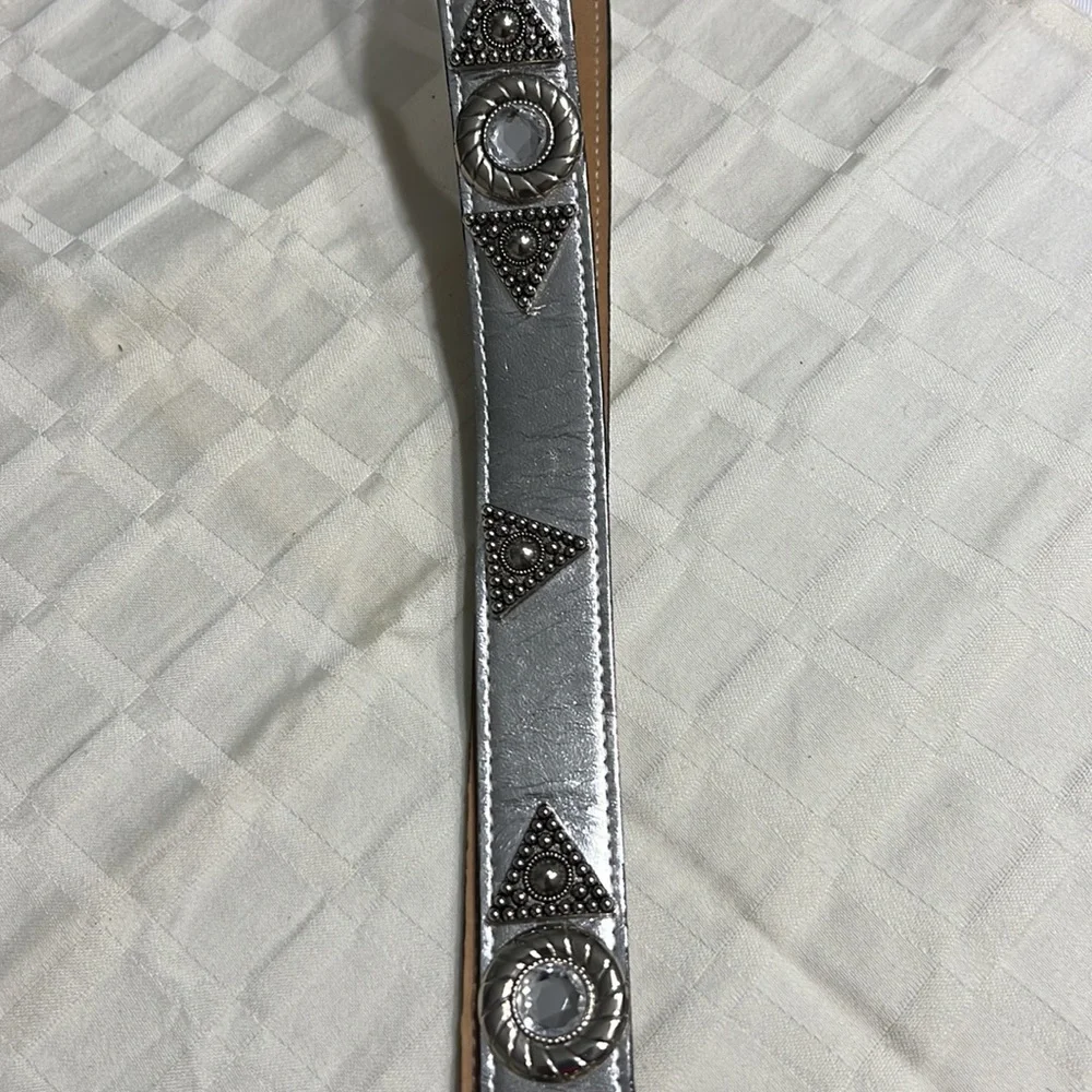 LEATHEROCK Ladies Leather Belt BLING Crystal - Picture 2 of 10